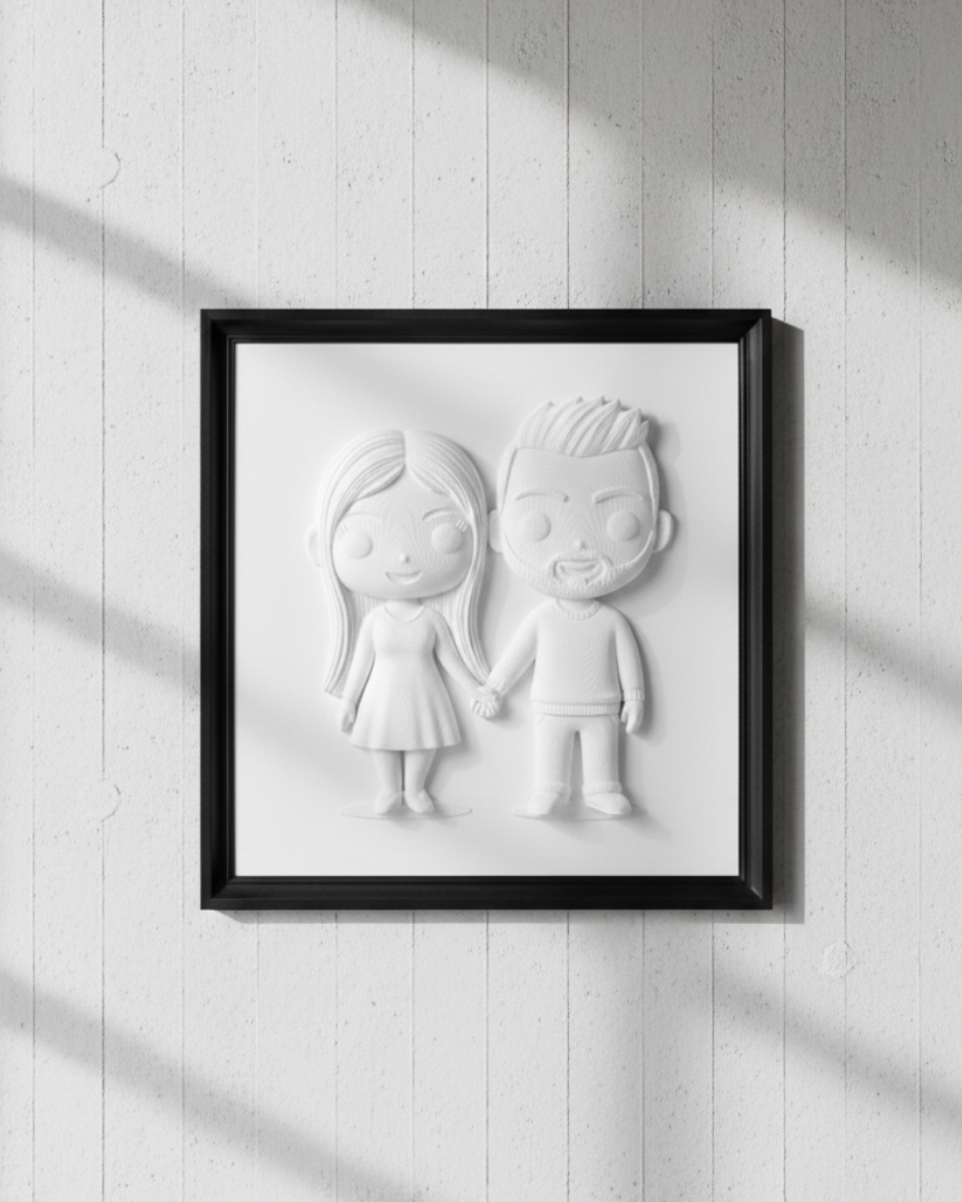 Il Nostro Ricordo – Quadro Scultoreo Personalizzato 💖