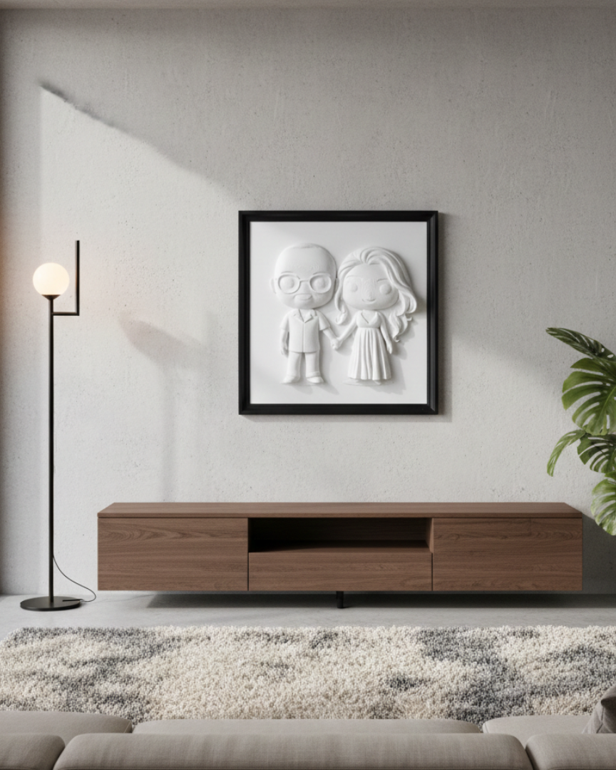 Il Nostro Ricordo – Quadro Scultoreo Personalizzato 💖