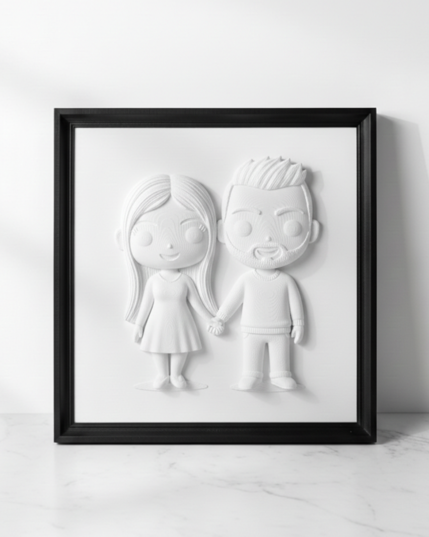 Il Nostro Ricordo – Quadro Scultoreo Personalizzato 💖