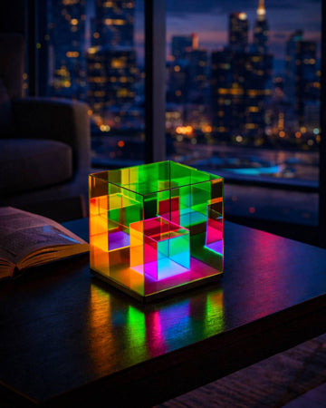 Infinity Cube ✨  - Scultura luminosa di profondità