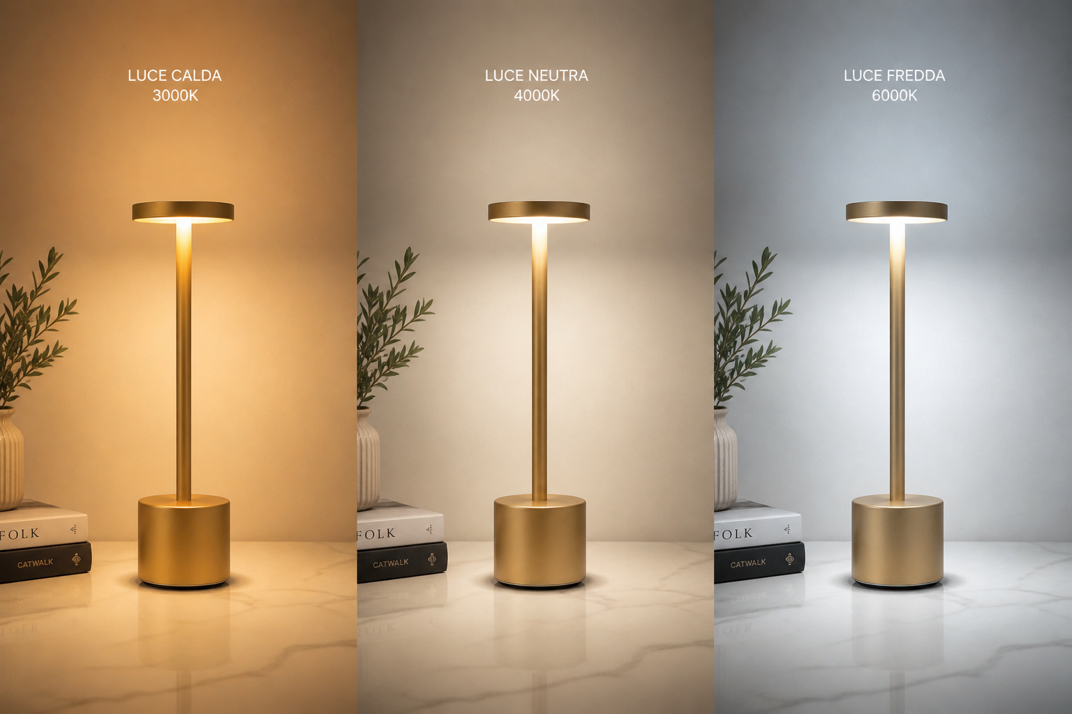 LuceOra – Lampada da Tavolo LED Ricaricabile