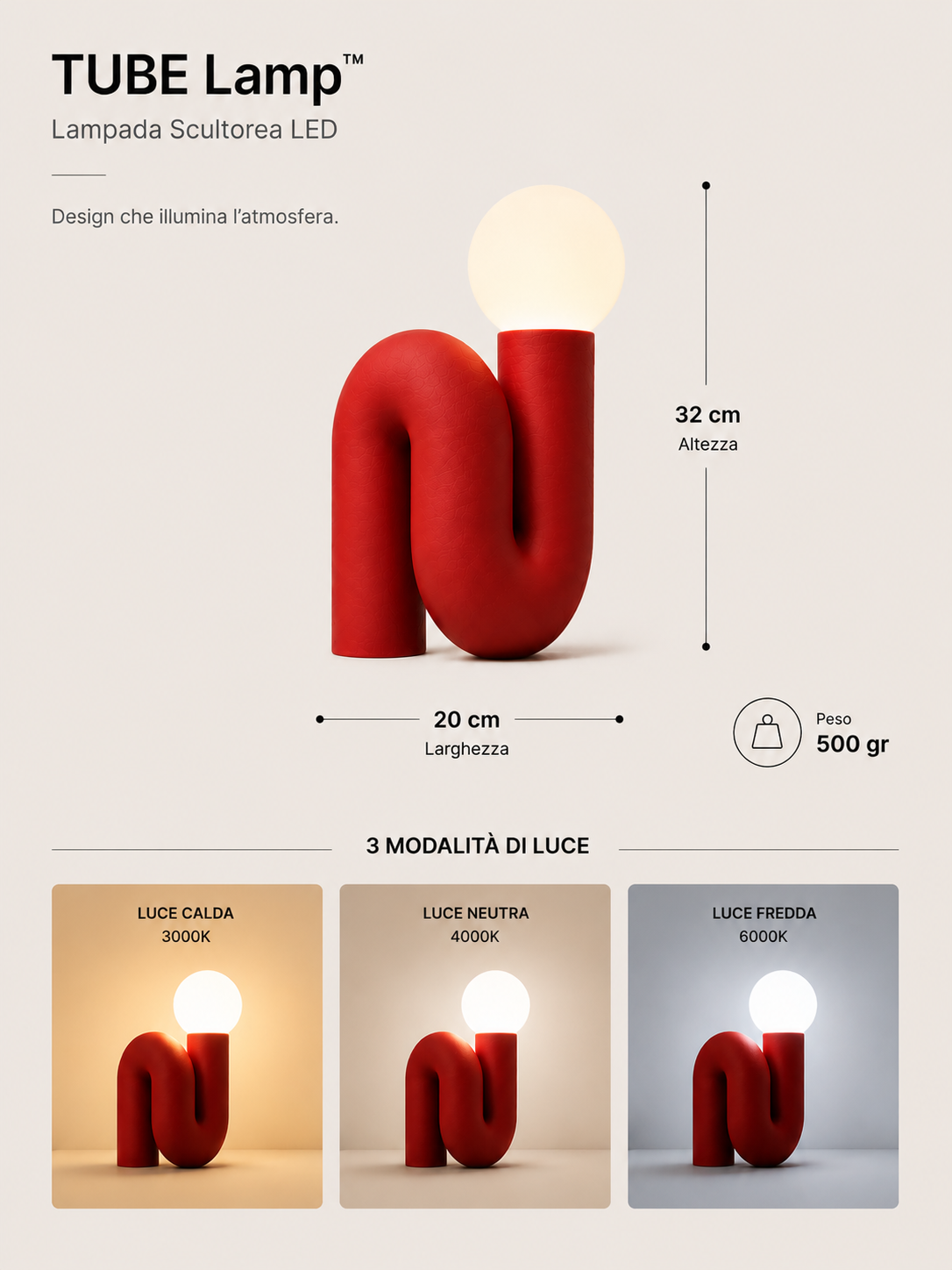 TUBE Lamp™ - Lampada Scultorea