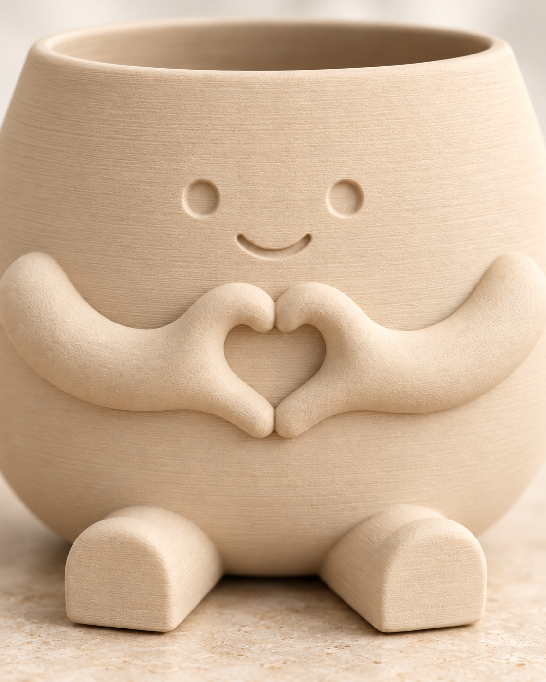 Amico - vaso con mani a cuore - dettaglio - immagine illustrativa