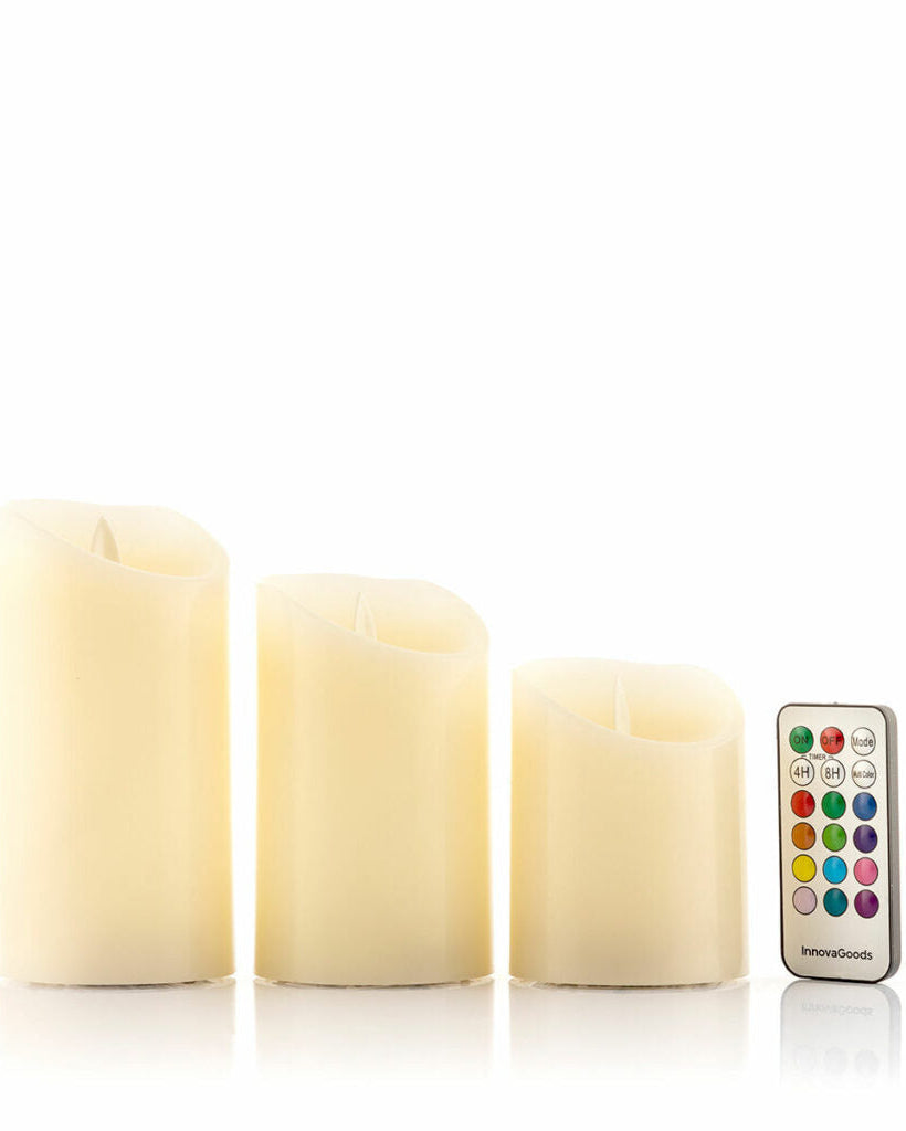 Lumiflame – Set di Candele LED Multicolor con Telecomando