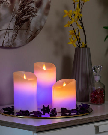 Lumiflame – Set di Candele LED Multicolor con Telecomando