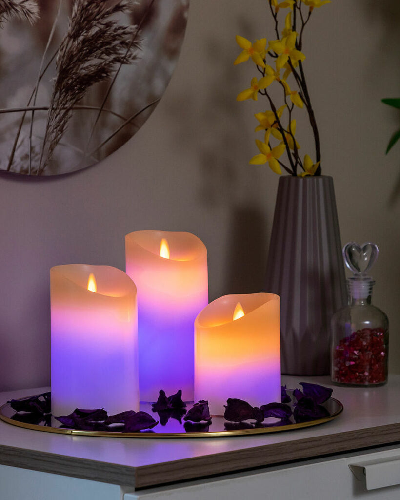Lumiflame – Set di Candele LED Multicolor con Telecomando