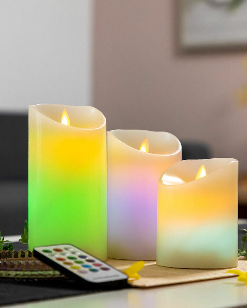Lumiflame – Set di Candele LED Multicolor con Telecomando