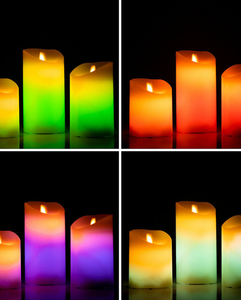 Lumiflame – Set di Candele LED Multicolor con Telecomando