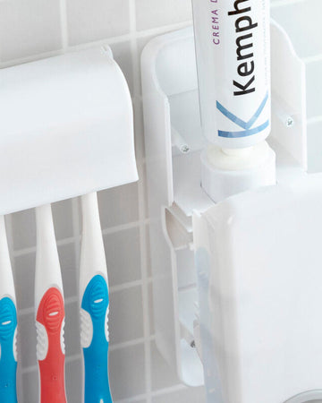 Dentify – Dispenser di Dentifricio con Portaspazzolino