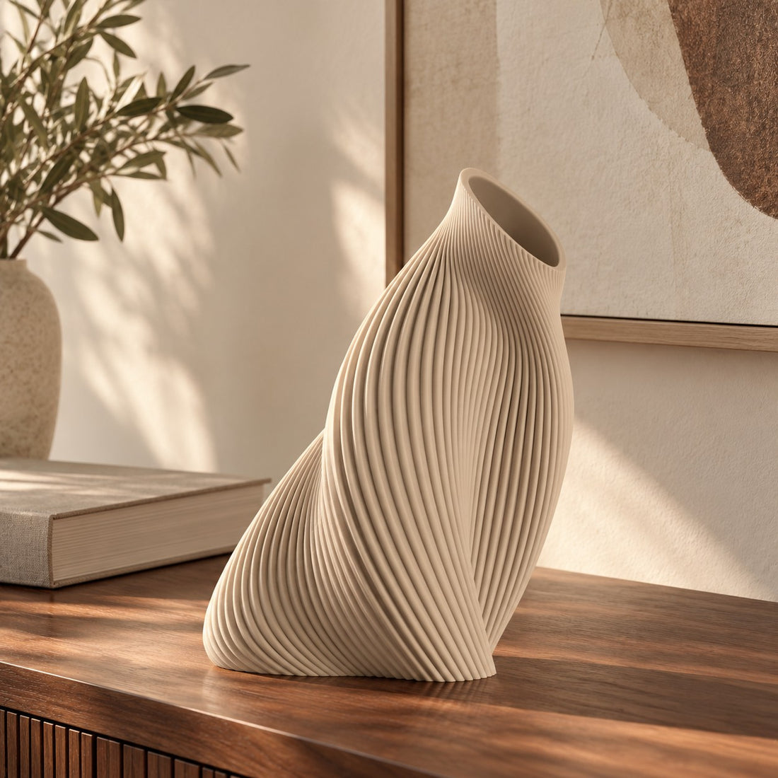 FLUVA beige sabbia, altezza prevista 25 cm, fondo neutro - visualizzazione illustrativa