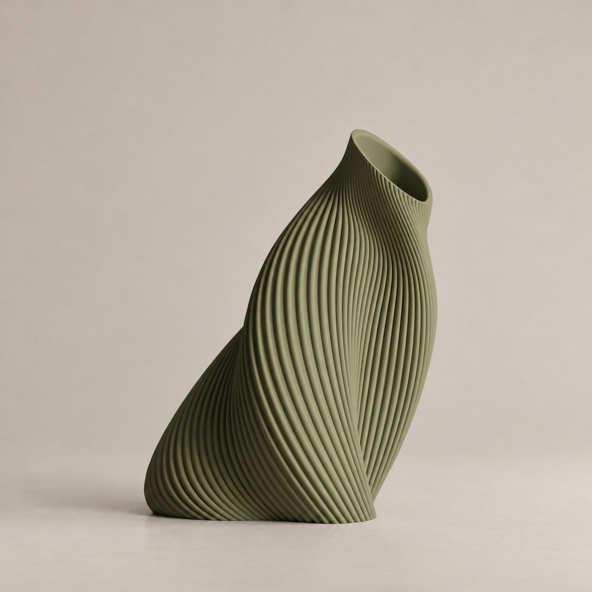 FLUVA Verde oliva, altezza prevista 35 cm, fondo neutro - visualizzazione illustrativa